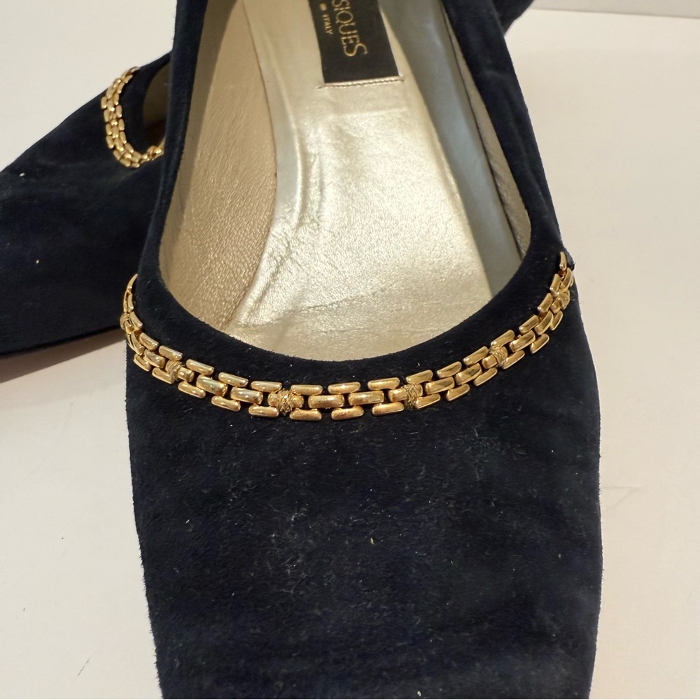 Nordstrom Classiques Dark Navy Suede Pump 9 1/2 M - Picture 6 of 7